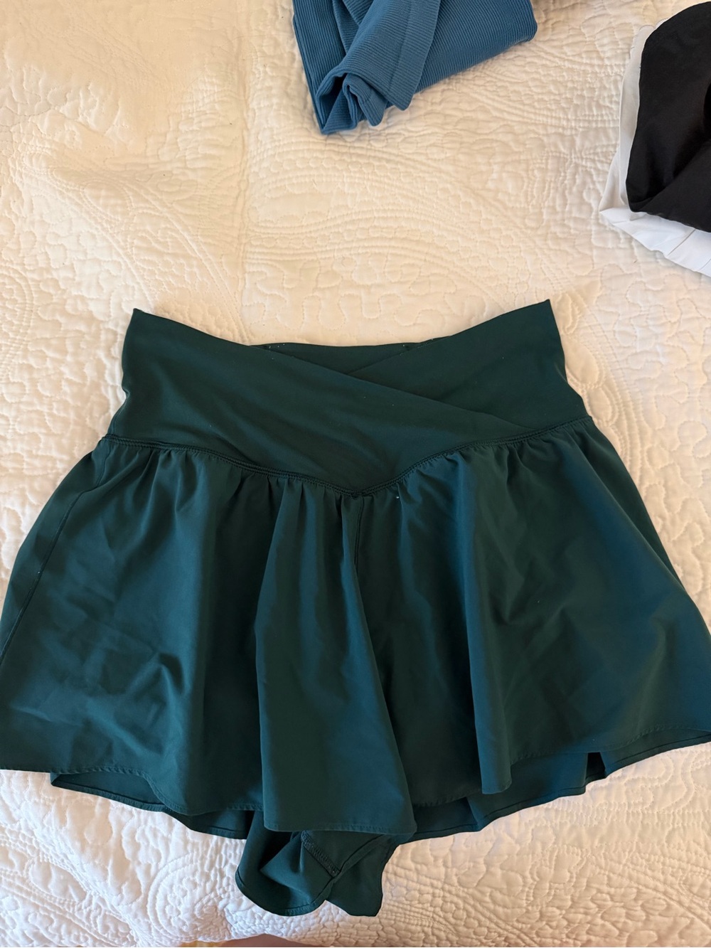 Aerie Forest Green Athletic Shorts with Built-In Liner